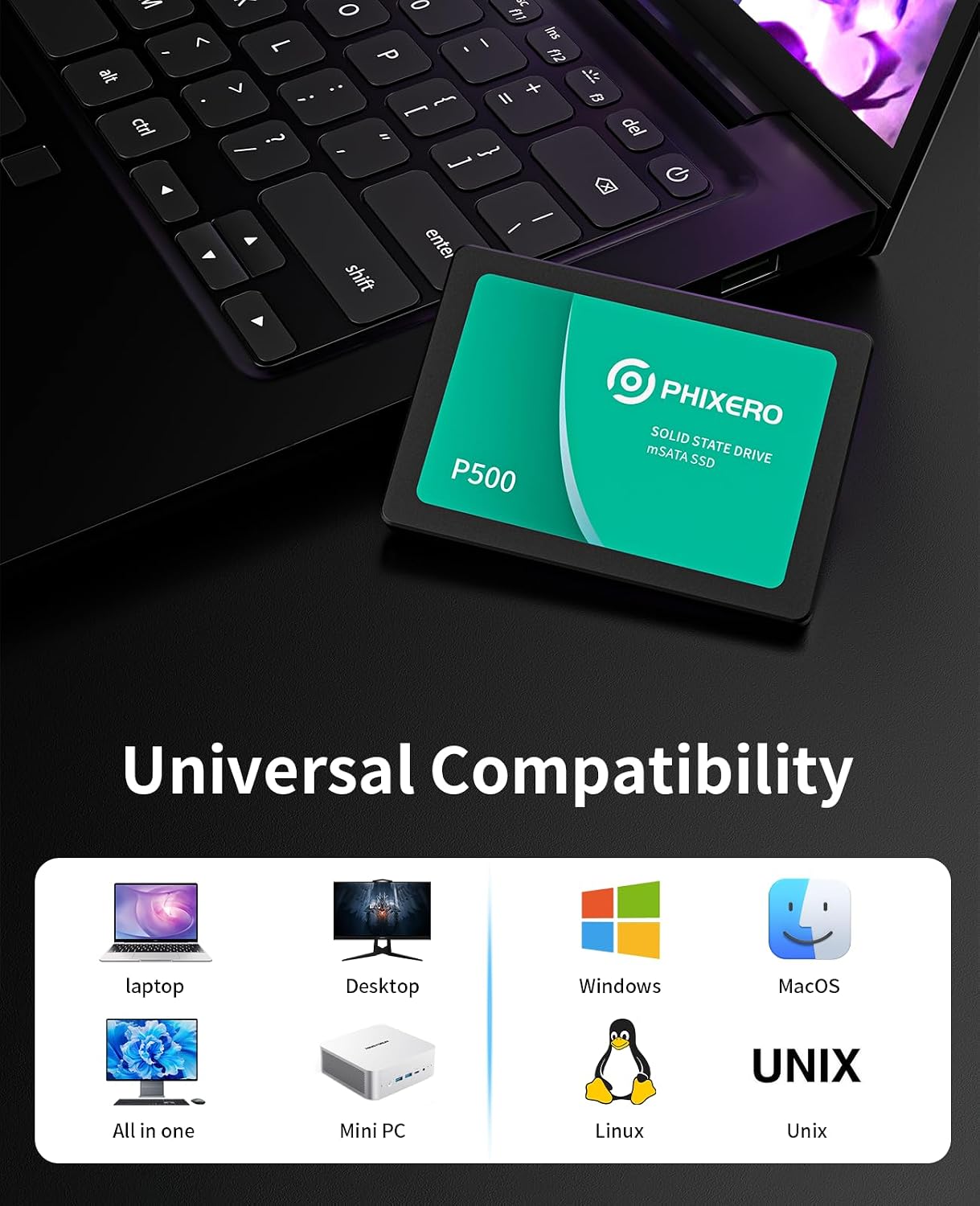 PHIXERO SSD SATAIII 128G/256G/ - đánh giá và giá Ssd 500Gb